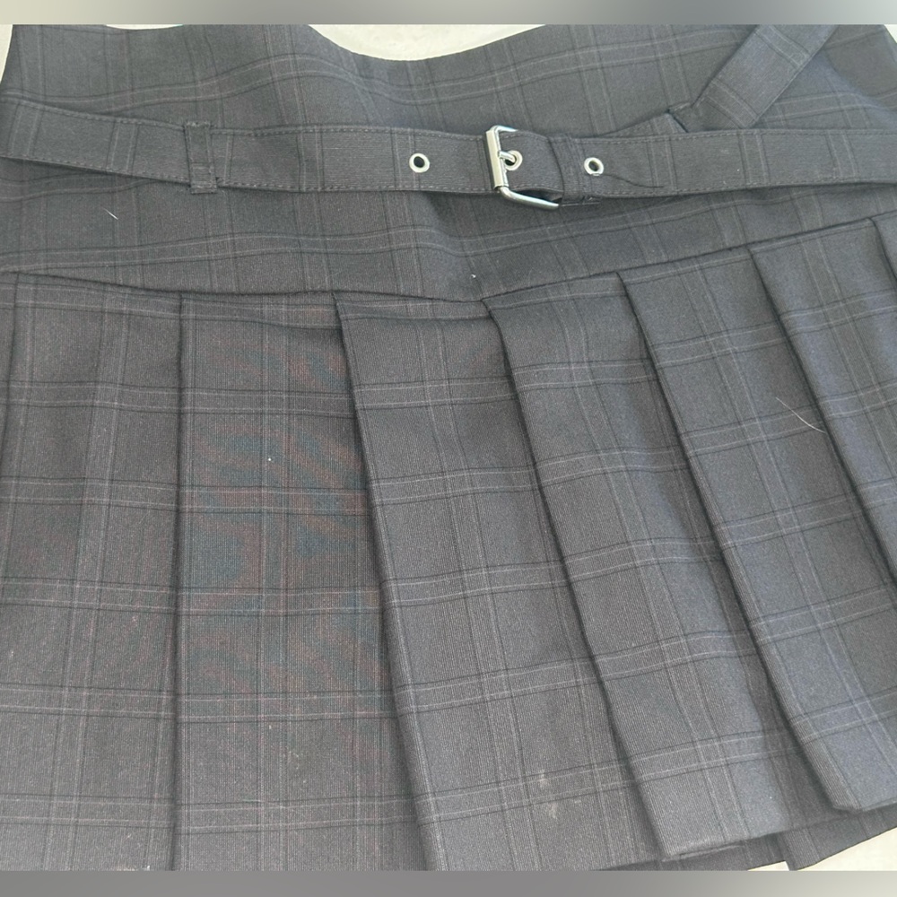 Zara Gray Checkered Skirt